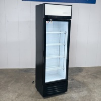 Vitrine Réfrigérée Commerciale pour Cola avec Refroidissement par Air, 1 Porte, 5 Étagères, Verrouillable, LOGO Personnalisable