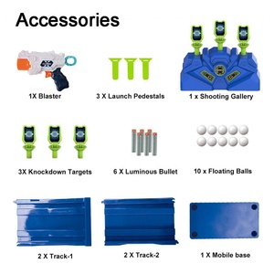 Nuovo Gioco di Tiro con Bersagli Galleggianti Mobili 2 in 1 del 2022, Set di Blaster in Schiuma con Dardi Morbidi per Bambini - Product Image 6