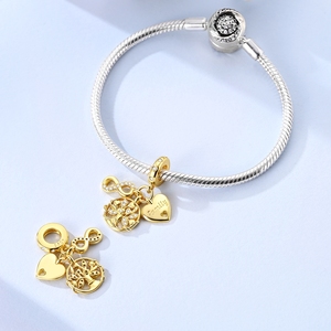 MULA Golden Series-Pendentif arbre généalogique en argent 925 doré Charms Zircon Design fin Bijoux personnalisés pour enfants Cadeau de fête - Product Image 4