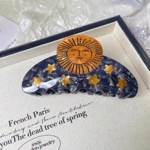 Griffe de <span class=keywords><strong>cheveux</strong></span> en acétate personnalisée sur le thème de la fantaisie céleste et animale pour le style Boho, la déclaration de mode et les <span class=keywords><strong>accessoires</strong></span> quotidiens - Product Image 4