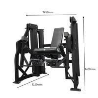 Bickfit BH2012 Machine d'extension et de flexion des jambes assise, double fonction, réglable, en acier, pour usage commercial, pour les muscles abdominaux