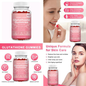 Suplemen Pencerah Kulit Glutathione Gummies dengan Kolagen Laut untuk Dewasa, Permen Gummy 60pcs - Product Image 4