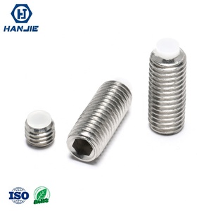 Professional Metric SS304 Hollow Grub Cylindrical Point Hex Socket Plastic Tip Dog Point <strong>Rust</strong> Resistant Set <strong>Screws</strong> - Product Image 1