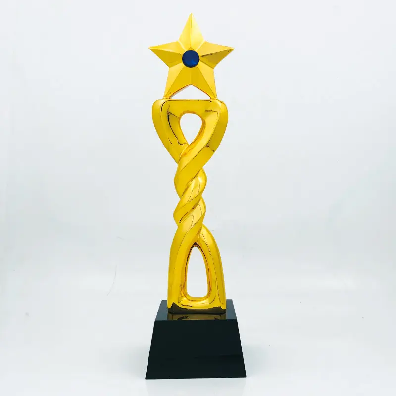Penjualan langsung dari pabrik suvenir kosong penghargaan eksklusif Pentagram kreatif hadiah trofi Resin kristal dan Penghargaan