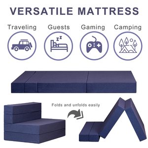 Nhà Máy Tùy Chỉnh Amazon Bán <span class=keywords><strong>Hot</strong></span> Giường Trong Một Hộp, 6 Inch Twin Tri Fold Khách Đúp <span class=keywords><strong>Memory</strong></span> <span class=keywords><strong>Foam</strong></span> Foldaway Nệm Với Washable Cover - Product Image 3