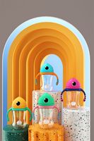 Bouteille de voyage pour enfants la plus vendue, 280 ml, sans BPA, en Tritan PP, avec paille escamotable, écologique, motif dessin animé mignon