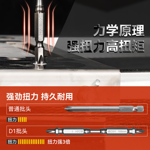 Niu Xiang Magnetic Double-Ended <b>Screwdriver</b> <b>Bits</b> 65mm Tungsten Carbide Alloy <b>Set</b> For Electric Drill - Product Image 2