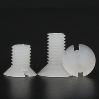 Vis à tête fraisée fendue en plastique, vis en plastique PVDF et écrou, vis en plastique DIN 963 M1.6 M2 M4~M8, fourniture d'usine chinoise