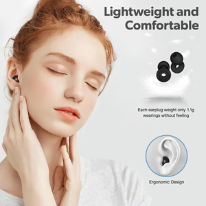 Tapones para los Oídos de Espuma Viscoelástica con Memoria, 4 Tamaños, Protección Auditiva, Silenciosos, 2 Tapones para los Oídos, Cancelación de Ruido, Insonorizantes, de Silicona, para Dormir - Product Image 4