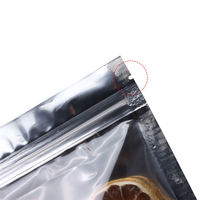 Sachet d'emballage personnalisé en aluminium pour café et thé, avec fermeture éclair, pochette de vente au détail, sac auto-scellant en plastique transparent d'un côté