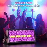 Projecteur de scène UKING à contrôle DMX, lumière stroboscopique rétro LED RGB 120W pour bar, KTV, fête, DJ, lumière murale à activation sonore