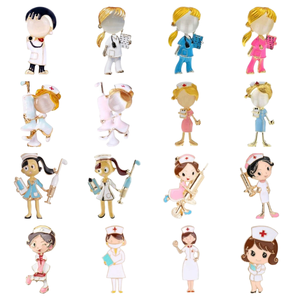 Nouveauté broche broches pour hommes femmes soins de santé Design infirmière médecin accessoires pour fête <span class=keywords><strong>mariage</strong></span> alliage bijoux placage technologie - Product Image 1