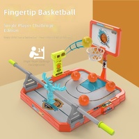 Jeu de basket de table en plastique à manivelle pour deux joueurs, idéal pour les activités sportives parent-enfant et les jeux de société festifs