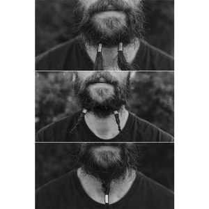 Hebilla para <span class=keywords><strong>Barba</strong></span> Vikinga, Anillo para Cabello Trenzado, Estilo Hip Hop Punk Hippie, Accesorio para la Cabeza con Cuentas de Orificio Grande, Aleación para Hombre y Mujer - Product Image 1