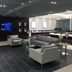 Commercio all'ingrosso nero gioielliere negozio di Design da banco orologi da polso negozi Display da pavimento gioielli in vetro Display vetrina