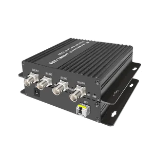 Hd SD 3G Fiber Converter Video Transmitter 10Gbps LC Video Fiber SDI 4-Channel Optic Transmitter