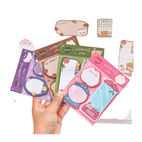 Blocs-notes autocollants personnalisés en forme mignonne, mémos personnalisés avec logo pour le bureau, l'école, la papeterie, cadeau