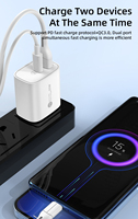 US-EU 2-in-1 20W Schnellladegerät mit QC3.0 USB Typ-C, Amerikanischer EU-Wandadapter