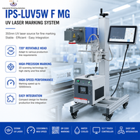 Machine de marquage laser UV IPS-LUV5W F MG pour le marquage de bouteilles en plastique avec une puissance de 5W et un fonctionnement refroidi par eau