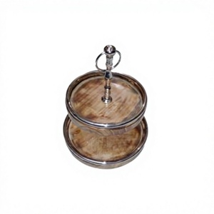 Birthday Parties Celebration Cake Stand Trending <b>Round</b> <b>Serving</b> <b>Trays</b> Display Fruits Cupcakes Platter 2 Tier Cake Stand Wholesale - Product Image 1