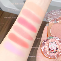 Ambient Blush Palette réparatrice éclaircissante Finition mate naturelle Poudre de couleur gazeuse scintillante Imperméable pour un usage quotidien Maquillage du visage