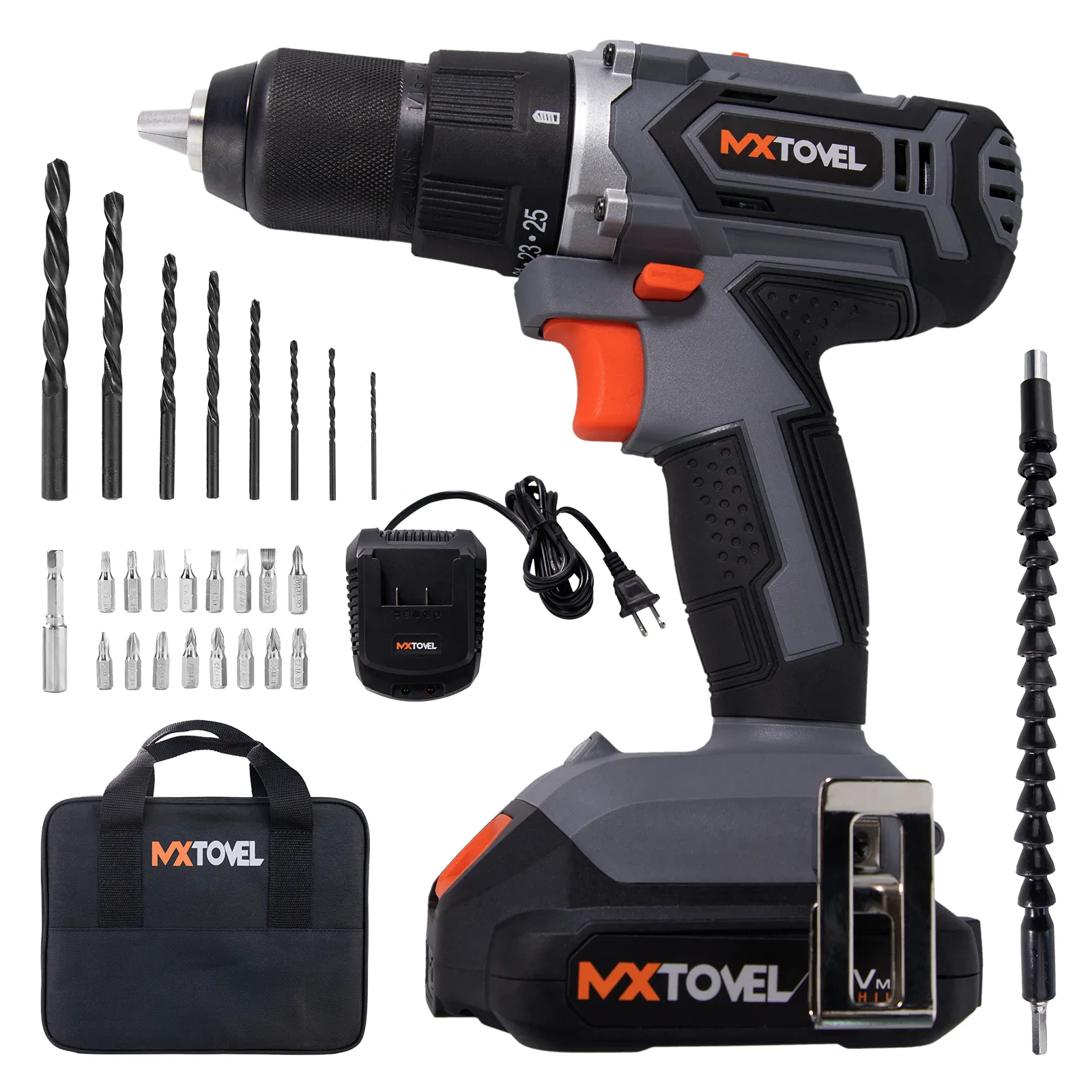 18v Cordless Drill MXTOVEL Wholesale Professional Original Portable Electrical 18V Lithium Battery Power Tools Charger Cordless Drills Screwdriver