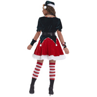 Robe de Noël en velours sexy pour femmes, costume de Père Noël mignon, robe de soirée de Noël pour femme