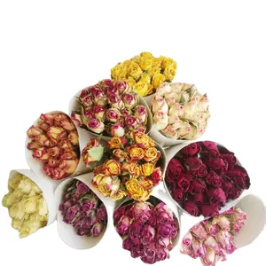 ร้อนขายของขวัญดอกไม้แห้งแห้งช่อกุหลาบสำหรับงานแต่งงานตกแต่ง - Product Image 1