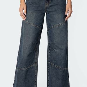 Jeans de Mujer de Cintura Baja con Diseño Retro Spice Girl, Pantalones Vintage Holgados de Alta Calidad, Estilo Casual de Algodón para Damas - Product Image 2