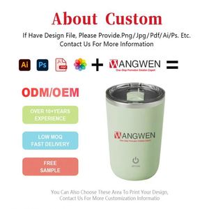 แก้วกาแฟอัตโนมัติสแตนเลส 304 พร้อมโลโก้สั่งทำพิเศษ แก้วน้ำนมไฟฟ้าแบบแม่เหล็กกันน้ำ เงียบไร้เสียง - Product Image 2