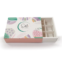 Boîte cadeau en carton ondulé personnalisée pour macarons, biscuits, collations, bonbons, avec séparateurs