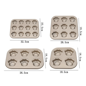 Cartoon Cat Paw Molds 4 6 9 12 Cavity Oven Safe Baking Tray For Cookie Cake Making - Product Image 1
