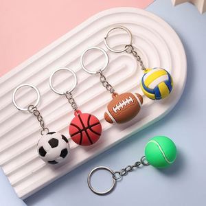 Llavero de simulación creativa de fútbol, rugby, tenis, voleibol, serie Spike Ball, baloncesto, colgante pequeño, muñeco, regalo de actividad - Product Image 1
