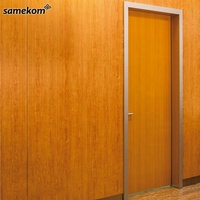 Porte coulissante d'hôpital en bois avec profilés en bois et en aluminium, cadre en bois, pour salle médicale