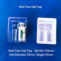 Vente en gros d'usine en stock : Insert de blister pour flacon de 3 ml et 10 ml, boîtier d'emballage intérieur en plastique PVC pour flacon en verre