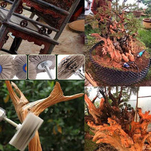 Brosse métallique abrasive 80 mm, grain 240, tête de polissage en fil d'acier pour disques de ponçage métal et bois - Product Image 5