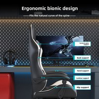 Y2 Ergonomischer Lederstuhl mit Lendenwirbelstütze und Memory-Schaum für Komfort bei Langer Computernutzung, Minimalistisches Modernes Design
