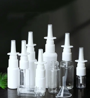Flacon pulvérisateur nasal de bronzage en plastique blanc transparent PET de 10ml avec pulvérisateur nasal blanc 18/410
