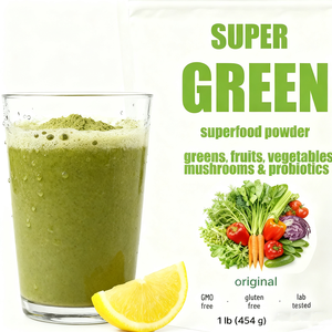 OEM ODM Greens Superfood-Pulver zusatz-Super Green Mix <span class=keywords><strong>Blend</strong></span> Verdauungs enzyme und Antioxidantien - Product Image 2