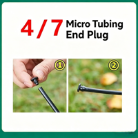 Bouchon d'extrémité 4,7 mm pour tube goutte-à-goutte, accessoire micro-pulvérisation pour jardin domestique, ferme et verger, bouchon d'arrêt d'eau pour micro-tuyau