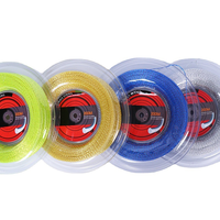 Senar Raket Tenis Bahan Nylon, diameter 1.35mm dan 200m Senar Lembut, Senar Cadangan Raket Tipe Disc, Senar Elastis Tahan Lama Berpendar