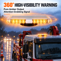 Magnetische LED Mini-Warnleuchte 24LED 360° °   Hochsichtbare Stroboskop-Notbeleuchtung Modulares Design für Bauarbeiten und Abschleppwagen