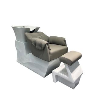 เตียงสระผมอเนกประสงค์สีดำสำหรับร้านเสริมสวย พร้อมอ่างเซรามิก - Product Image 4