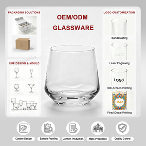 Verre à whisky classique réutilisable personnalisé, épais, transparent, style rétro européen, pour utilisation en bar - Product Image 3