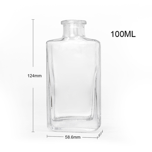 高級クラシックフロストワイングラス 100ml スクエアスクリューキャップ カスタム刻印ラベル包装 空き瓶 - Product Image 3