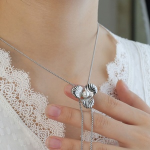 Trendy 2026 Charm <b>Necklaces</b> Hypoallergenic Jewelry 316l Stainless Steel 18k PVD <b>Gold</b> Plated <b>Pearl</b> Cloves <b>Necklace</b> for Women - Product Image 3