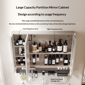 <span class=keywords><strong>Lavabo</strong></span> et meuble de salle de bain mural en bois massif multi-niveaux, moderne et minimaliste, avec <span class=keywords><strong>lavabo</strong></span> intégré en céramique - Product Image 3