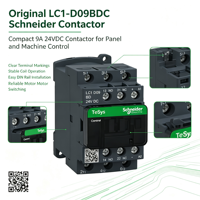 Contacteur DC TeSys LC1-D09BDC 9A, bobine 24VDC, 3P, pour armoire d'automatisation, commande de démarrage/arrêt du moteur, pour circuit de commande
