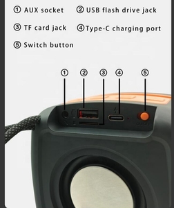 Phổ Biến <span class=keywords><strong>Bluetooth</strong></span> 5.3 Loa Đầy Màu Sắc Mini LED Loa Di Động Không Dây <span class=keywords><strong>Bluetooth</strong></span> Với Thẻ TF Cổng <span class=keywords><strong>USB</strong></span> Loa - Product Image 6