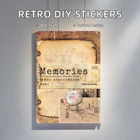 Stiker dekorasi DIY akun tangan jejak lama Retro 6 model seri memori kertas alas Memo Promosi